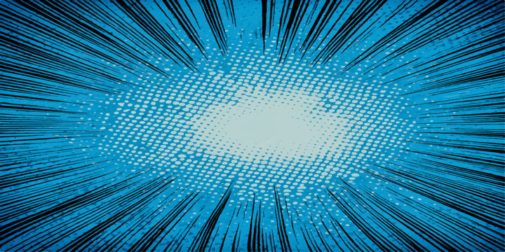Abstract Blue Binary Code Tunnel with Digital Light Rays and Technology Background Wallpaper