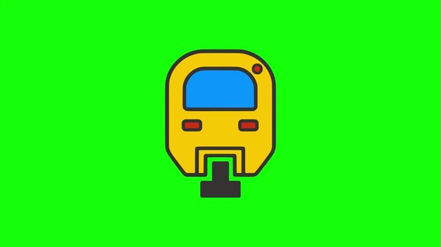 moving monorail public transportation animation HD 4K