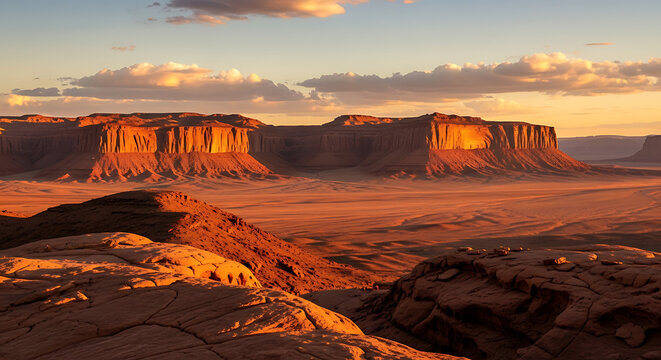 Panoramic view of dramatic desert rock formations at sunset in the american southwest with landscape mountains outdoors wilderness formations southwest formation dramatic scapeland