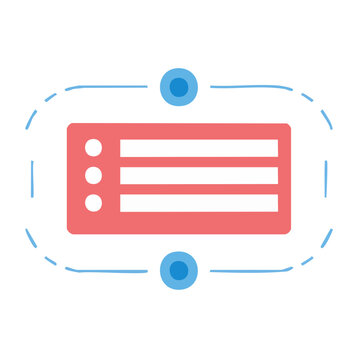 Hamburger menu icon with connection points