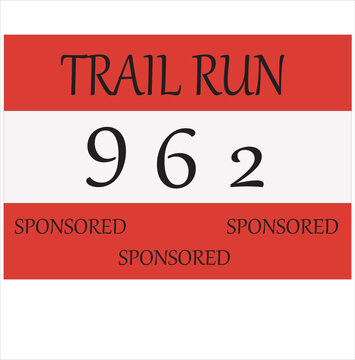Bib number for trail run