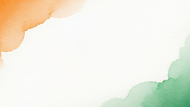 Indian flag colors watercolor texture background