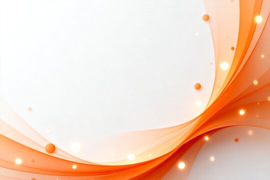 Abstract Orange Wave Background with Soft Glows