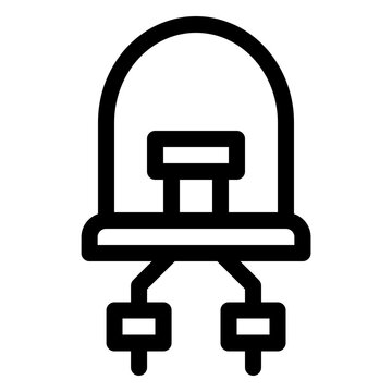LED Electronic Diode Line Icon