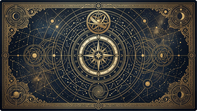 Sacred geometry flower of life cosmic galaxy energy background