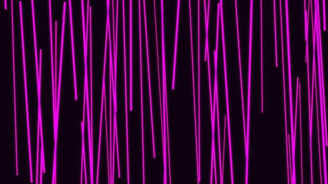 Purple vertical speedlines falling like rain on dark background, seamless loop