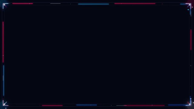 Animated Celebration Frame Border with Decorative Corner Spark Particles, Open Center Area, and Seamless Motion Background.