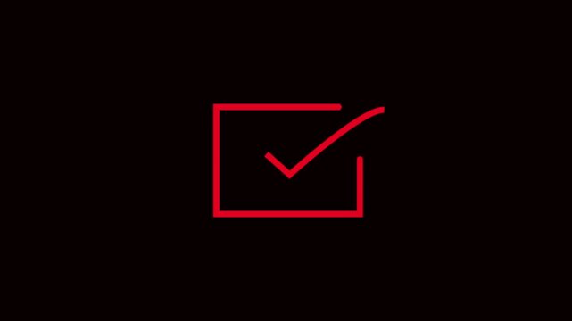 Animated Check mark icon, positive symbol, tick mark icon, confirm, correct concept animation.