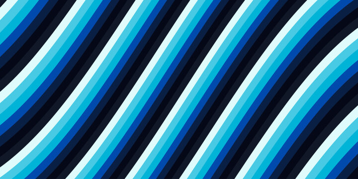 Abstract blue diagonal stripes pattern with gradient lines and black gaps creating a modern geometric texture for digital backgrounds and creative design projects