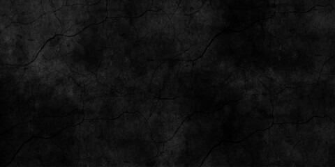 Dark gray black slate stone wall background in natural pattern for decorative texture. grunge background dark black chalk board and black board texture. cement floor and lines paint black background. © TextureStock