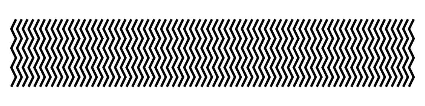 Abstract geometric Border. Slash line. Border with diagonal lines. Geometric print for caution tape or barrier. Angle of tilt parallel stripes. Black pattern isolated on white background. Vector