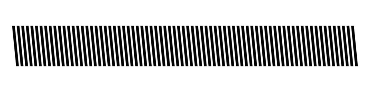 Abstract geometric Border. Slash line. Border with diagonal lines. Geometric print for caution tape or barrier. Angle of tilt parallel stripes. Black pattern isolated on white background. Vector