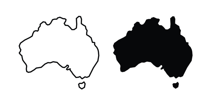 Australia map icon for your website and app ui designs
