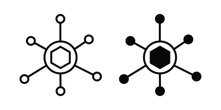 Chart connected icon for your website and app ui designs