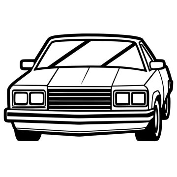  1980s car  clean geometric design  boxy body shape