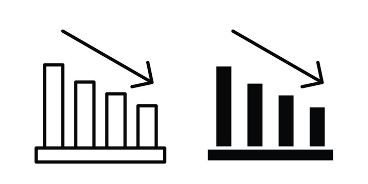 Loss Chart Icon for your website and app ui designs