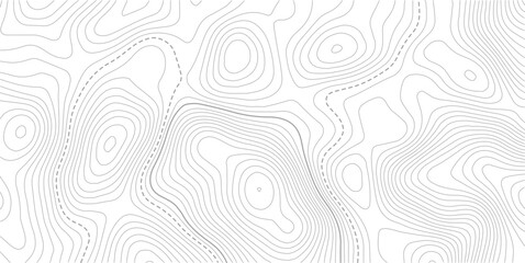 White abstract topography topology line map decorative vector background with black outline. topographic line contour map background, geographic grid map, vector illustration. © NAZMA