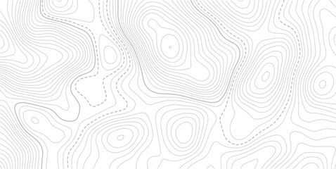 White abstract topography topology line map decorative vector background with black outline. topographic line contour map background, geographic grid map, vector illustration. © NAZMA