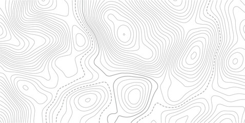 White abstract topography topology line map decorative vector background with black outline. topographic line contour map background, geographic grid map, vector illustration. © NAZMA