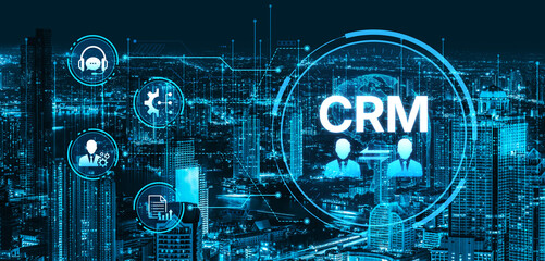 Fototapeta na wymiar CRM platforms improve customer relationships through data analysis, CRM communication tools, and automation. CRM systems support customer management, tracking, and CRM relationship success. Spline