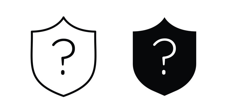Shield interrogation icon for your website and app ui designs