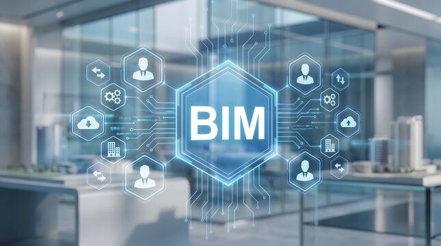BIM technology connecting people and buildings with digital network