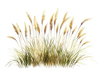 Obraz premium Ornamental Grasses grass illustration plant.