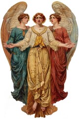 Naklejka premium Worship art painting vintage.