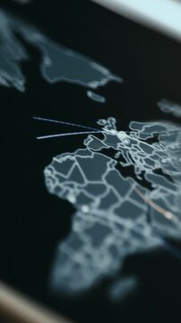 Real-time cyber threat activity global map