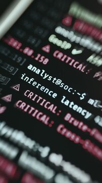 Terminal screen showing high-priority security alerts