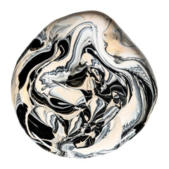 Obraz premium Abstract black and white marbled stone with swirling patterns.