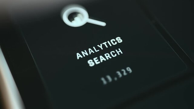 Analytics Search option being selected for monitoring data traffic