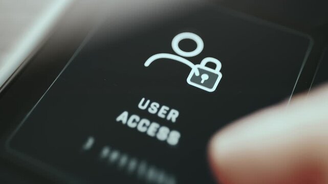 User Access option being selected by tapping