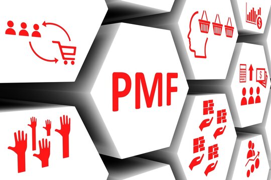 PMF concept cell background 3d illustration
