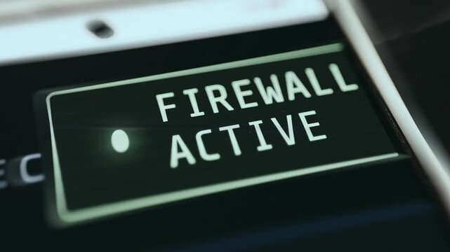 Status message indicating a Firewall is currently active
