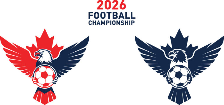 2026 football championship logo featuring eagles and maple leafs
