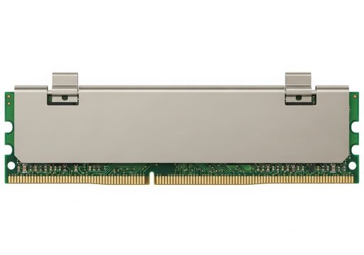 Computer ram memory module close-up view