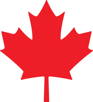 Red maple leaf symbol canada icon