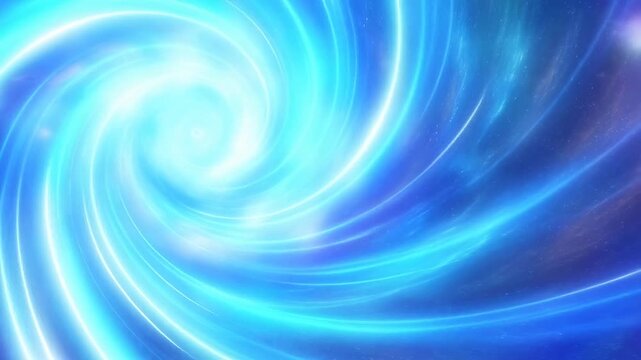 Abstract swirling blue vortex animation. Represents energy, motion, and the concept of space-time in a digital universe