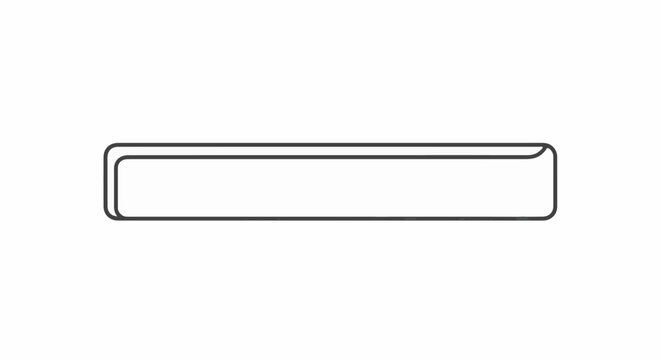 A simple, abstract, rounded rectangular outline in black on a white background, with a subtle double-line effect