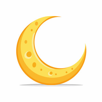 Cartoon Crescent Moon Icon
