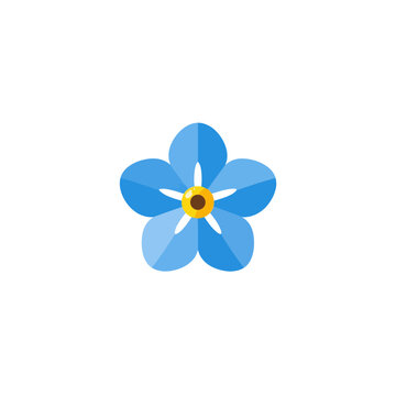 Blue Forget Me Not Flower Icon