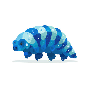 Blue Tardigrade Waterbear Insect Illustration