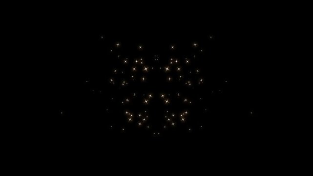 Glowing glitter trail animation, gold glitter sparkle star light trail spiral with magic swirl path & burst.4k, 2d glitter star sparkle animation, Magical golden glitter trail sparkles animation