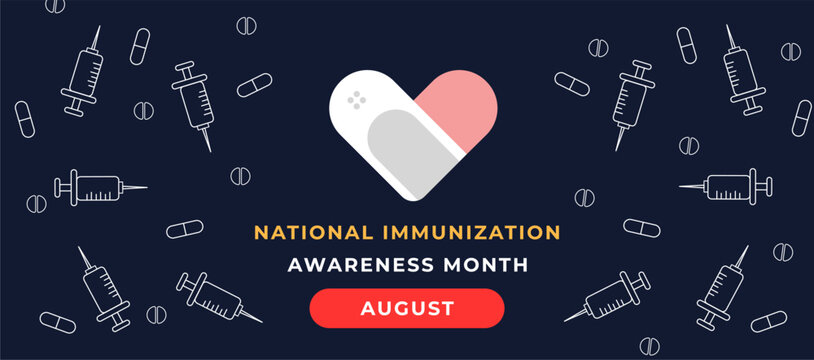 National immunization awareness month August background