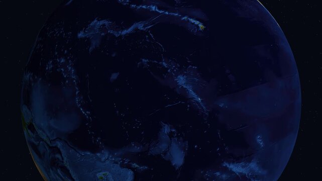 Satellite Zoom Animation to Bandar Seri Begawan Brunei at Night