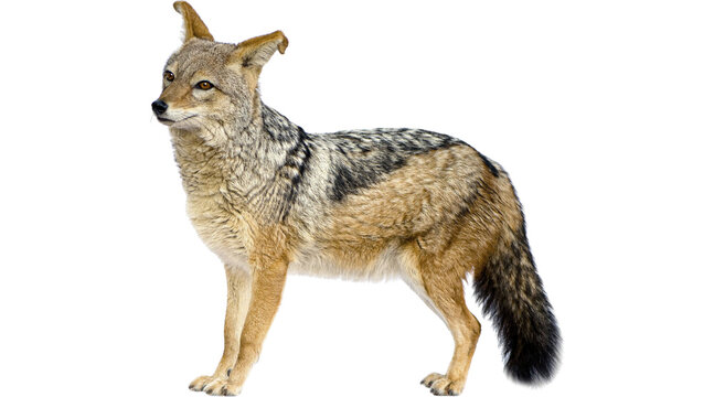 black backed jackal PNG on Transparent background
