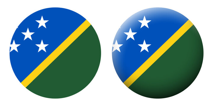 Vector illustration of Solomon Islands flag set on transparent background
