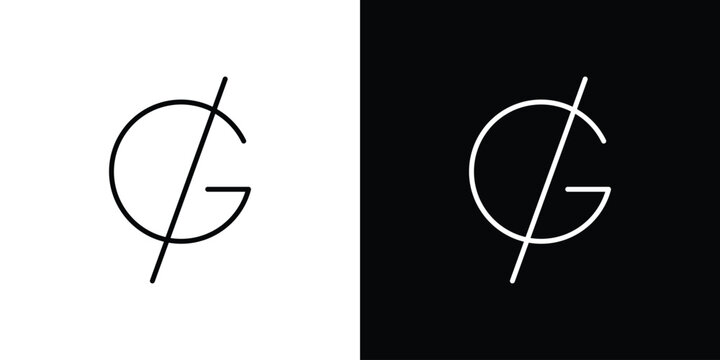 Guarani sign symbol. Vector outline drawing.