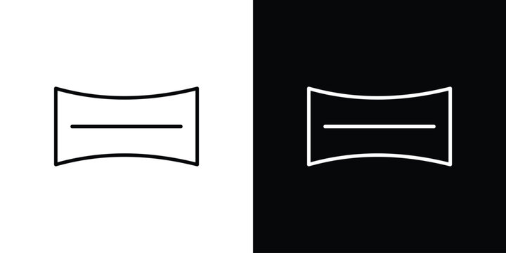 Rectangle panoramic icon symbol. Vector outline drawing.